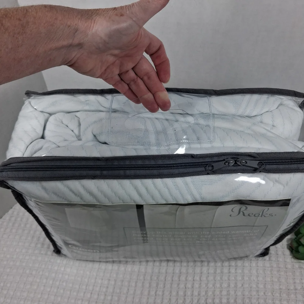 Reaks Queen Size Dual Controlled Heated Mattress Pad 10 Heat Settings 60x80